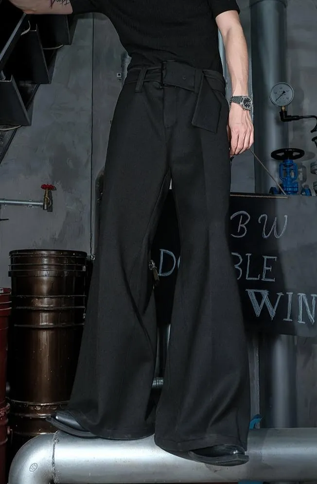 Original Draped Micro Flared Casual Pants