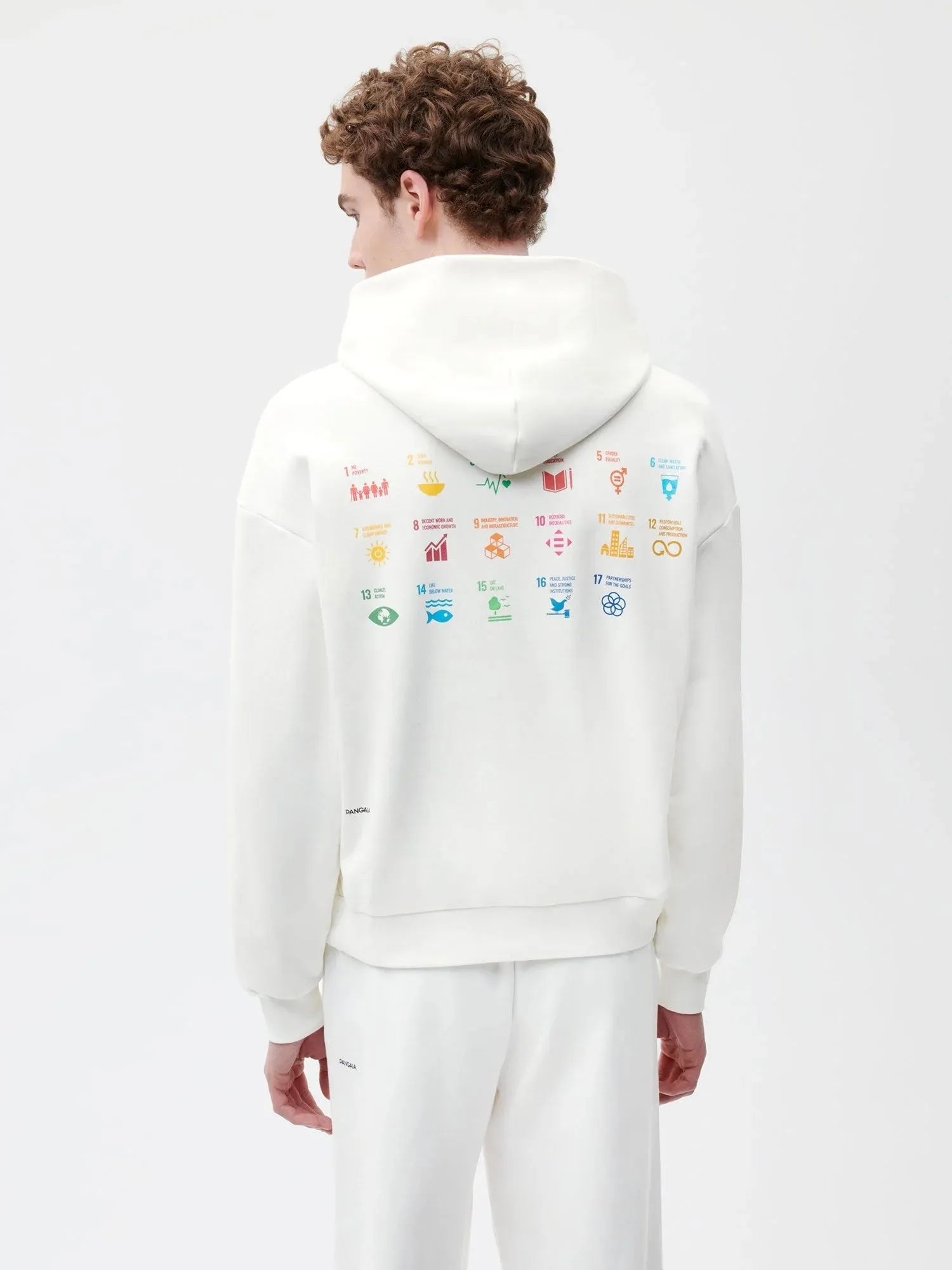 PANGAIA x SDGS Signature Hoodie—off-white