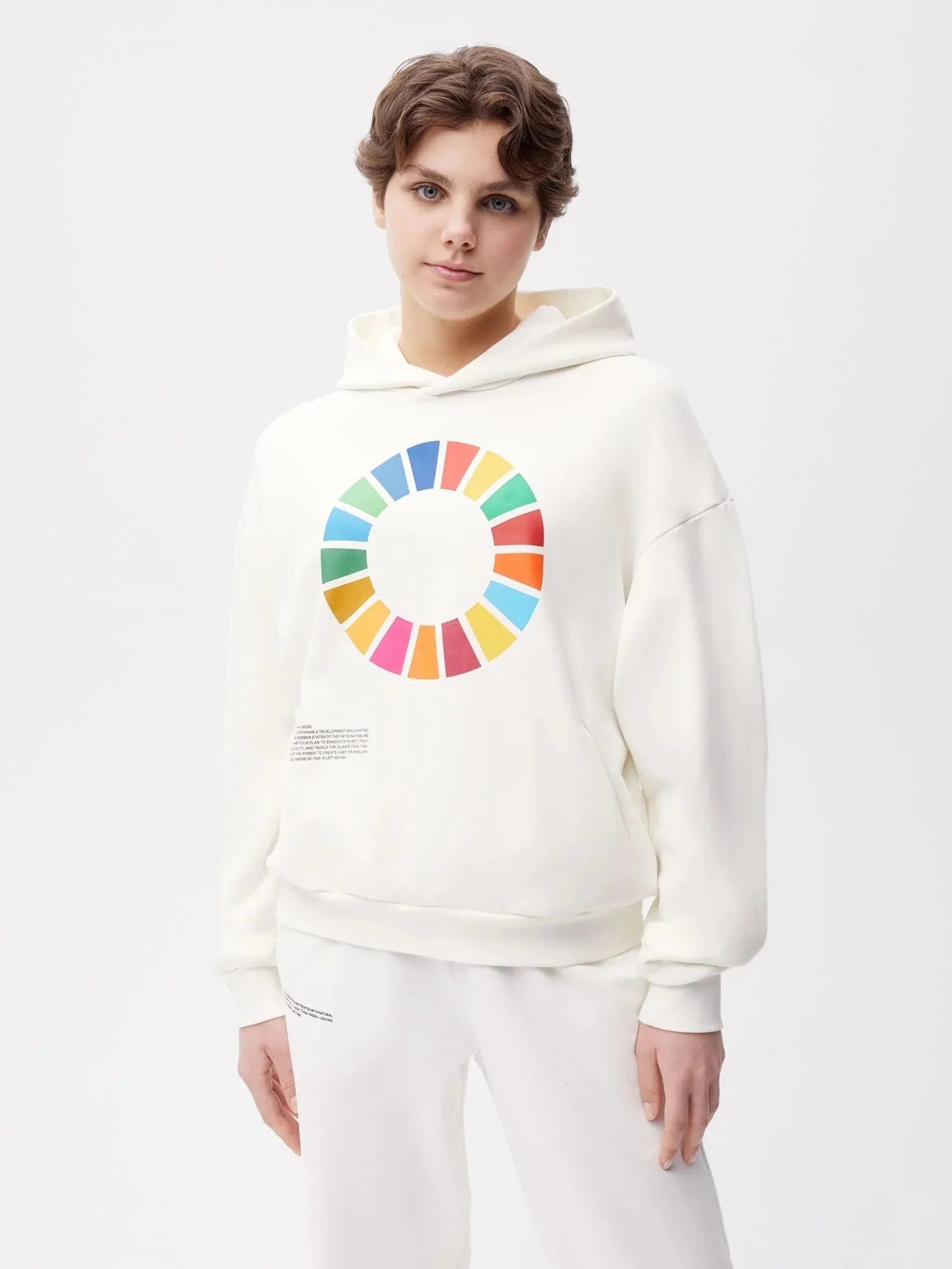 PANGAIA x SDGS Signature Hoodie—off-white