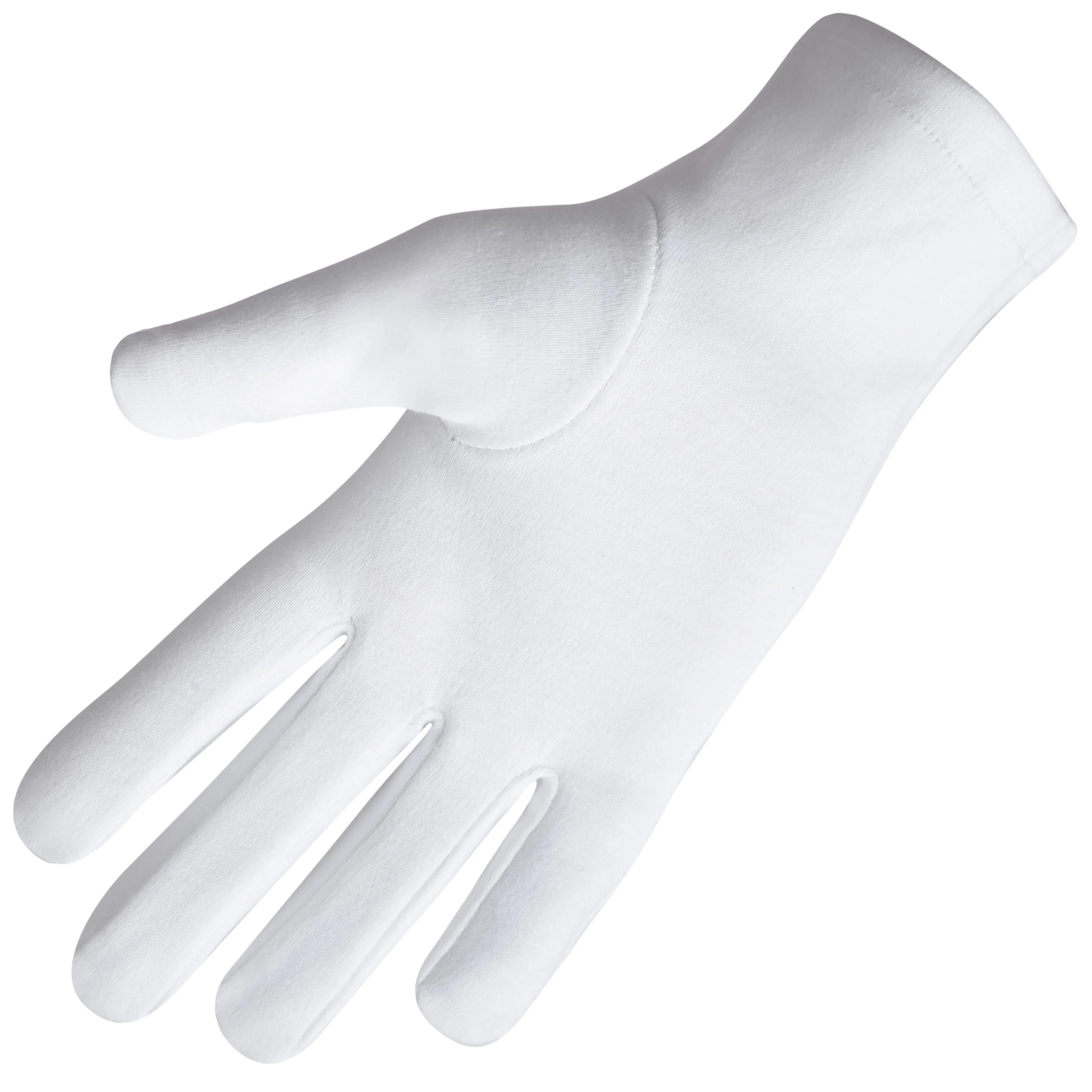 Past Master Blue Lodge California Regulation Gloves - Cotton With White Patch With Blue Borders