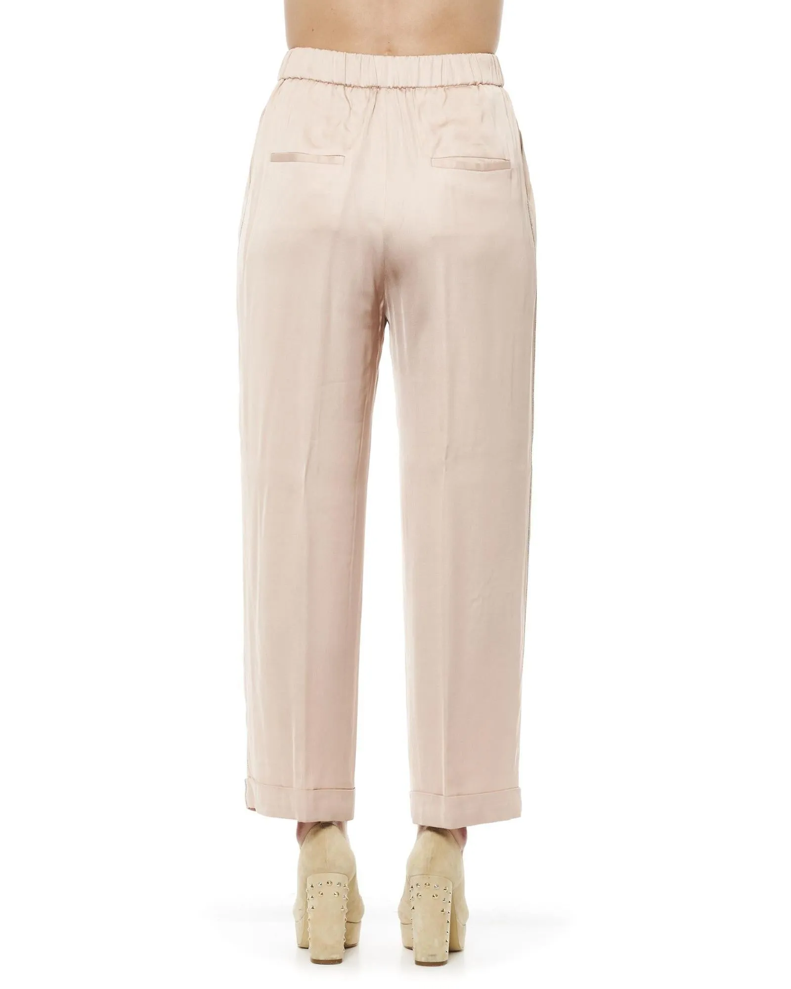 Peserico Silk Pants Beige