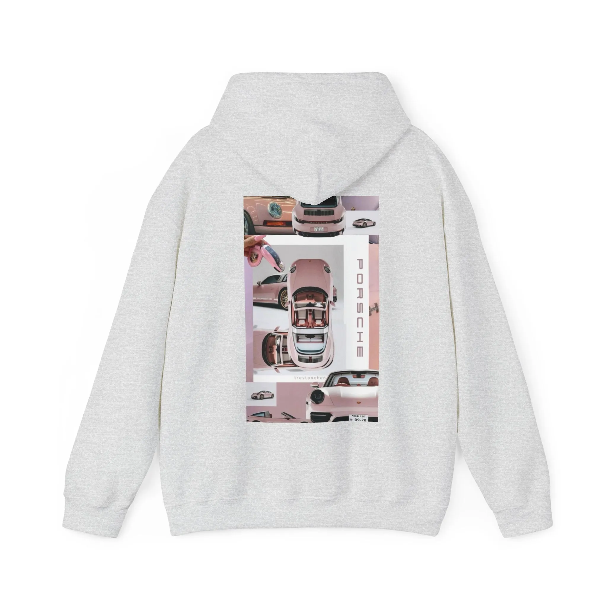 Pink Porsche Girl Heavy Blend™ Hooded Sweatshirt