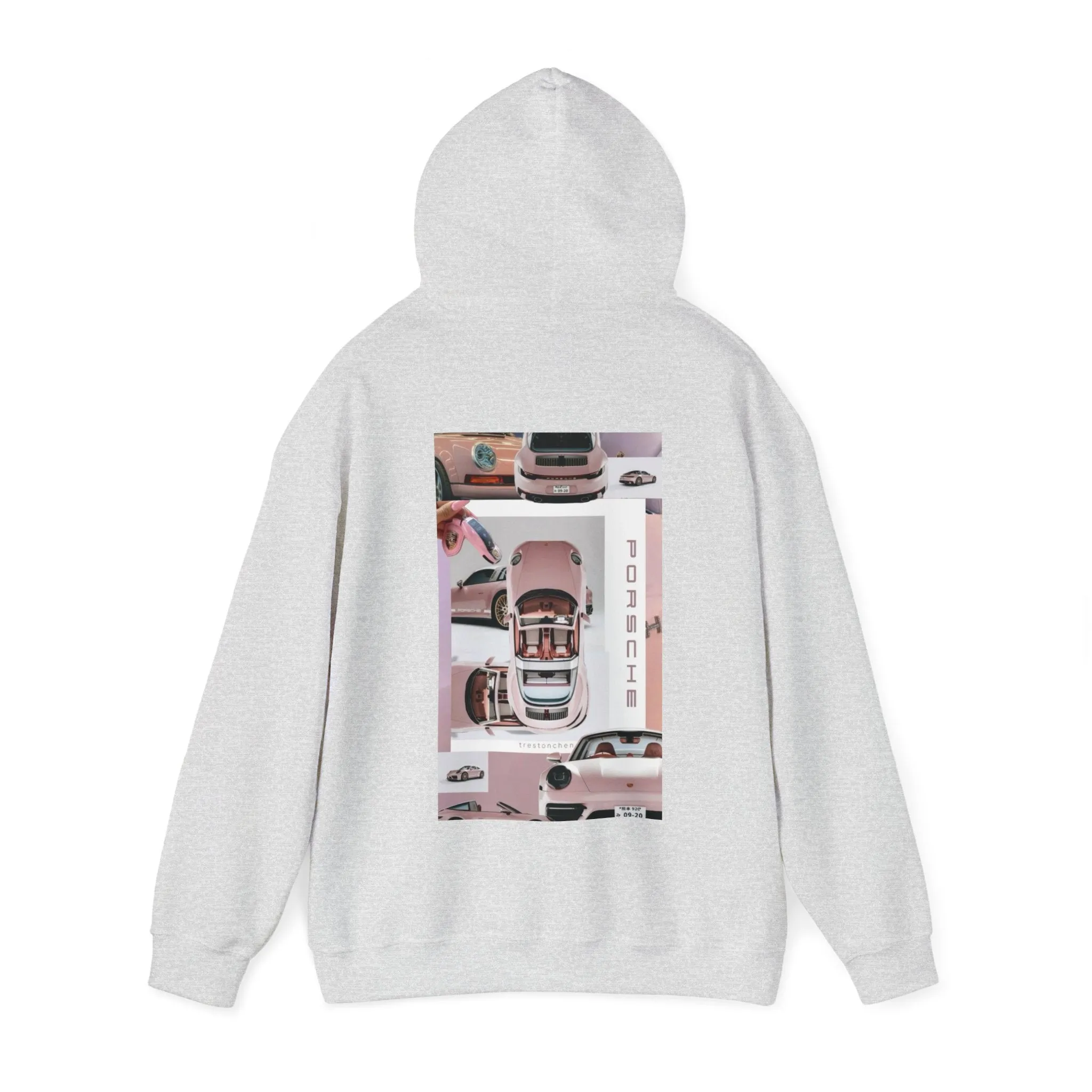 Pink Porsche Girl Heavy Blend™ Hooded Sweatshirt