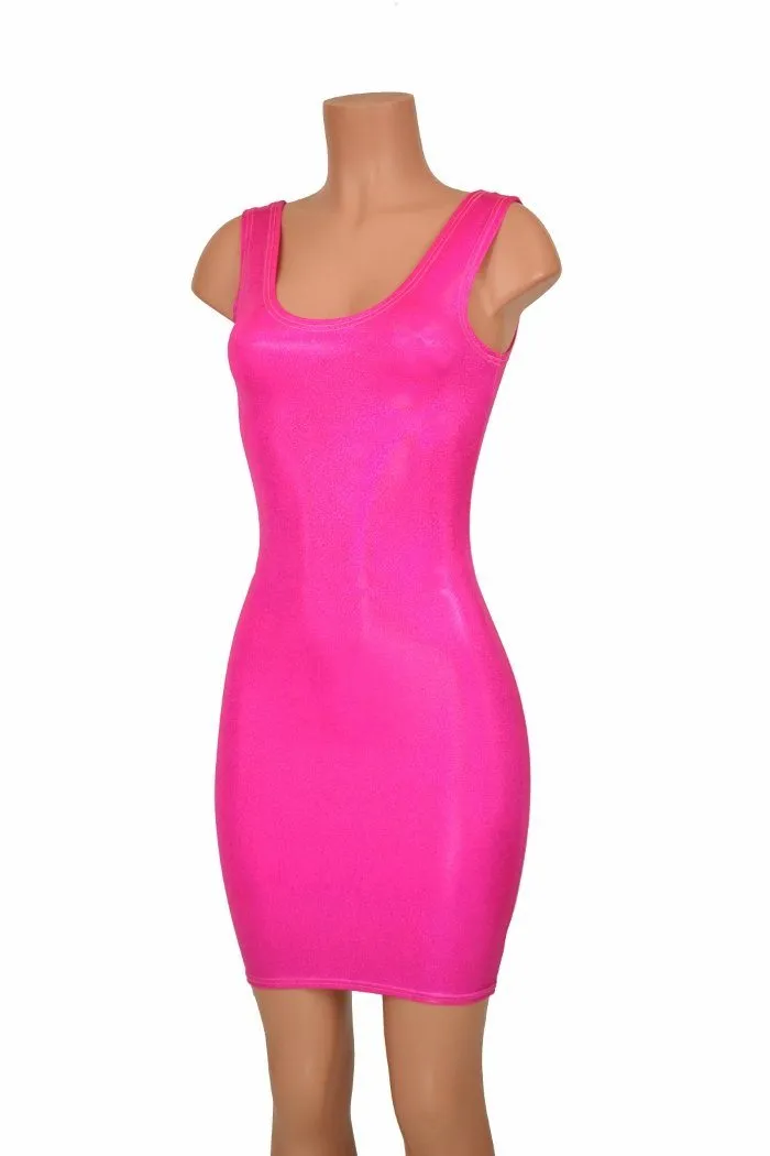 Pink UV Sparkly Jewel Tank Dress