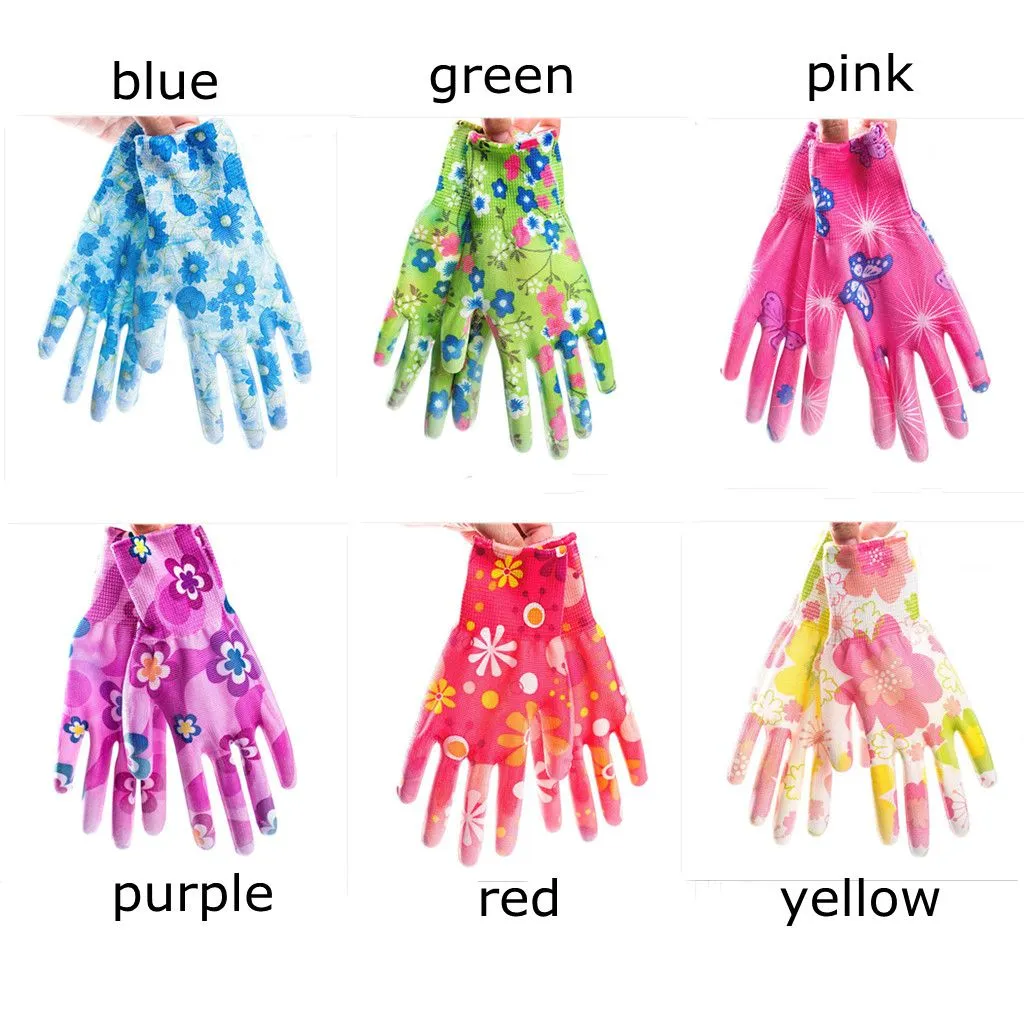 Planting Yard Cleaning Palm-Coated Floral Garden Gloves Women Non-Slip Working Gloves Non-Slip Household Labor Protection Gloves