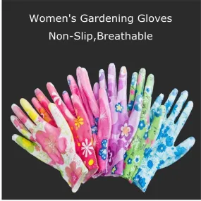 Planting Yard Cleaning Palm-Coated Floral Garden Gloves Women Non-Slip Working Gloves Non-Slip Household Labor Protection Gloves