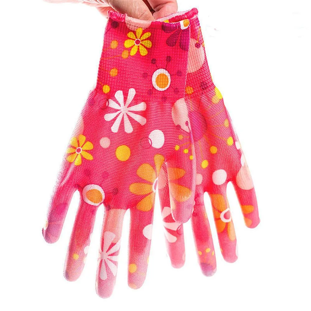 Planting Yard Cleaning Palm-Coated Floral Garden Gloves Women Non-Slip Working Gloves Non-Slip Household Labor Protection Gloves