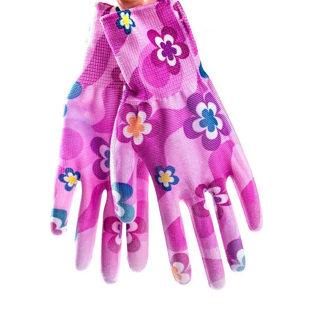 Planting Yard Cleaning Palm-Coated Floral Garden Gloves Women Non-Slip Working Gloves Non-Slip Household Labor Protection Gloves