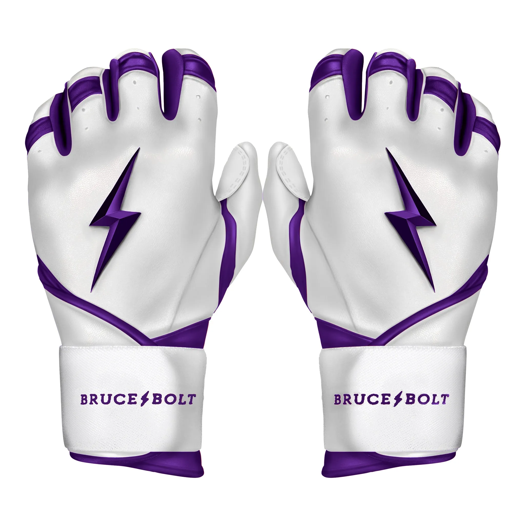 PREMIUM PRO CHROME Series Long Cuff Batting Gloves | PURPLE