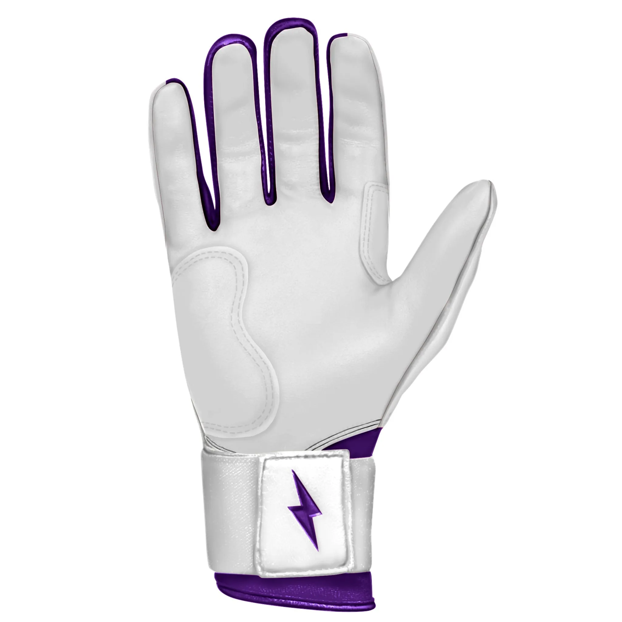 PREMIUM PRO CHROME Series Long Cuff Batting Gloves | PURPLE