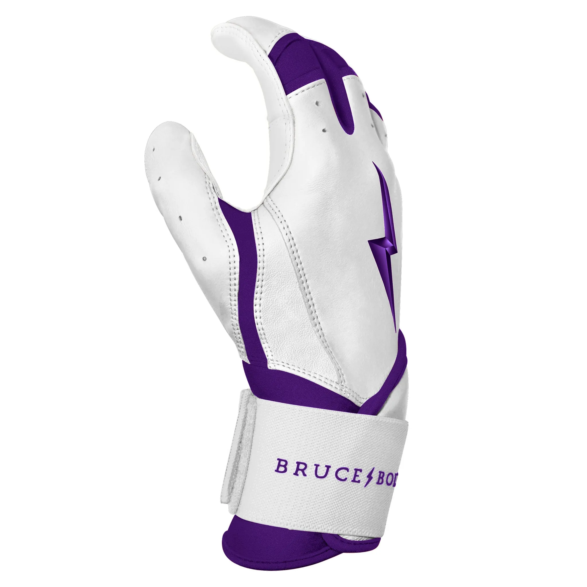 PREMIUM PRO CHROME Series Long Cuff Batting Gloves | PURPLE