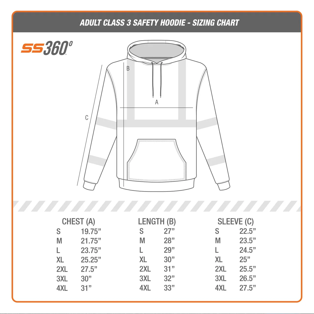 SafetyShirtz - SS360º Enhanced Visibility American Grit Stealth Zip-Up Safety Hoodie