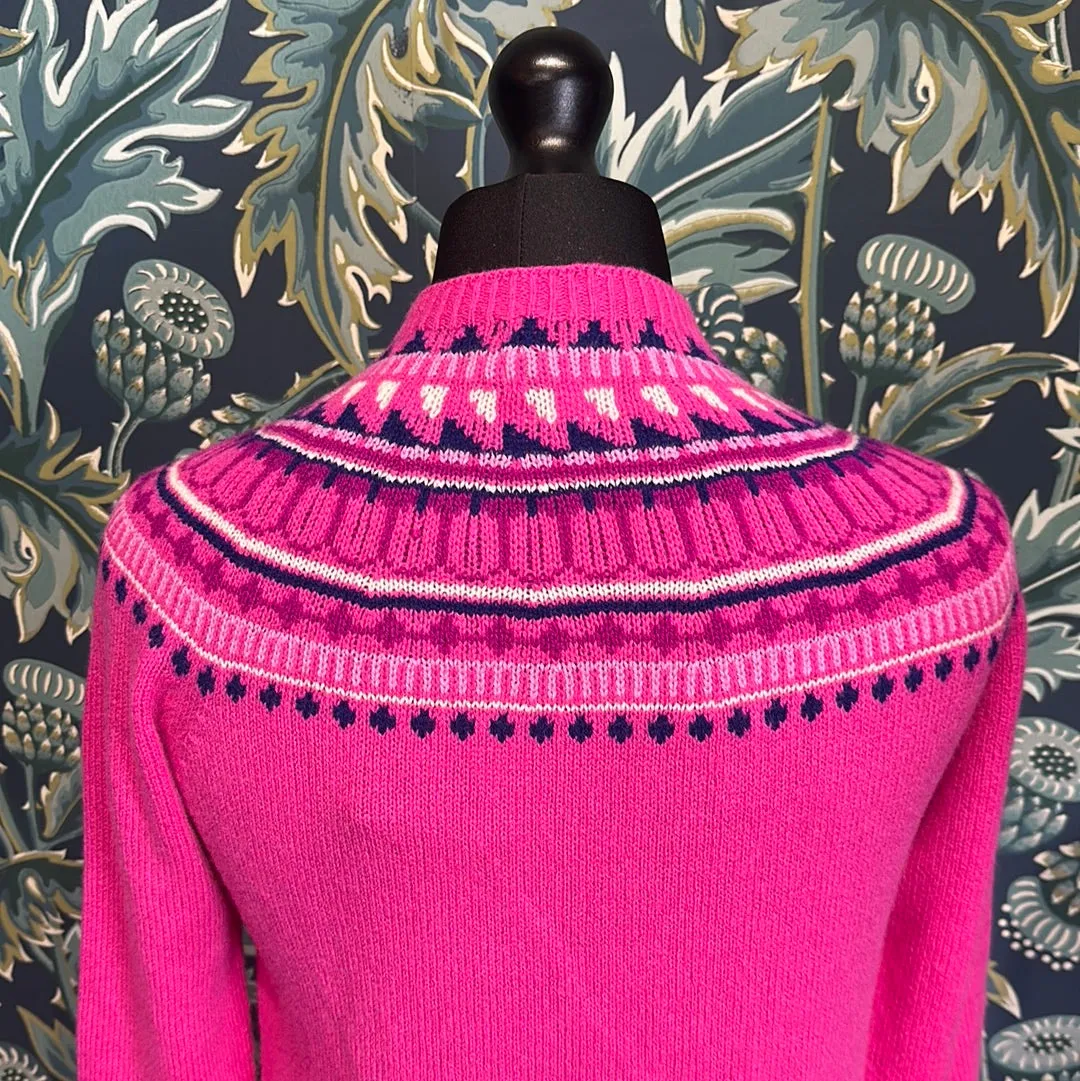 SALE Harley of Scotland Fairisle Sweater In Punk