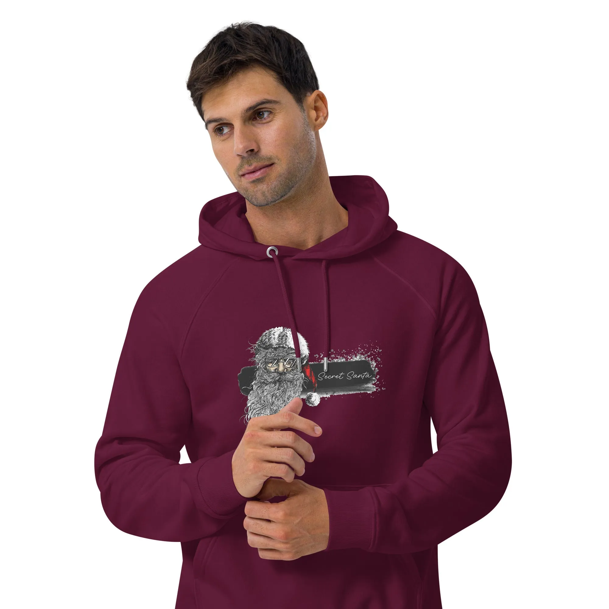 Secret Santa Graphics Men Eco Raglan Hoodie