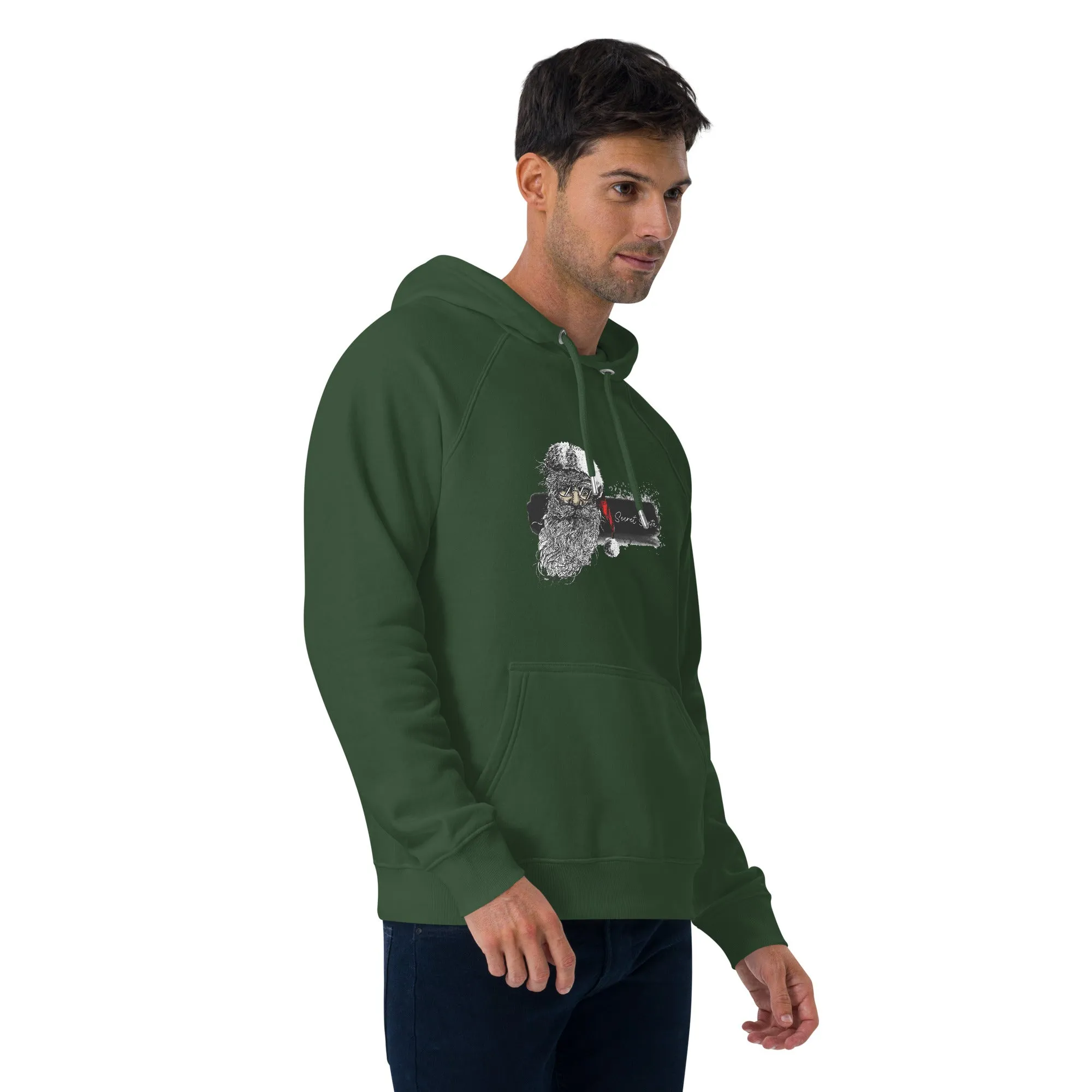 Secret Santa Graphics Men Eco Raglan Hoodie