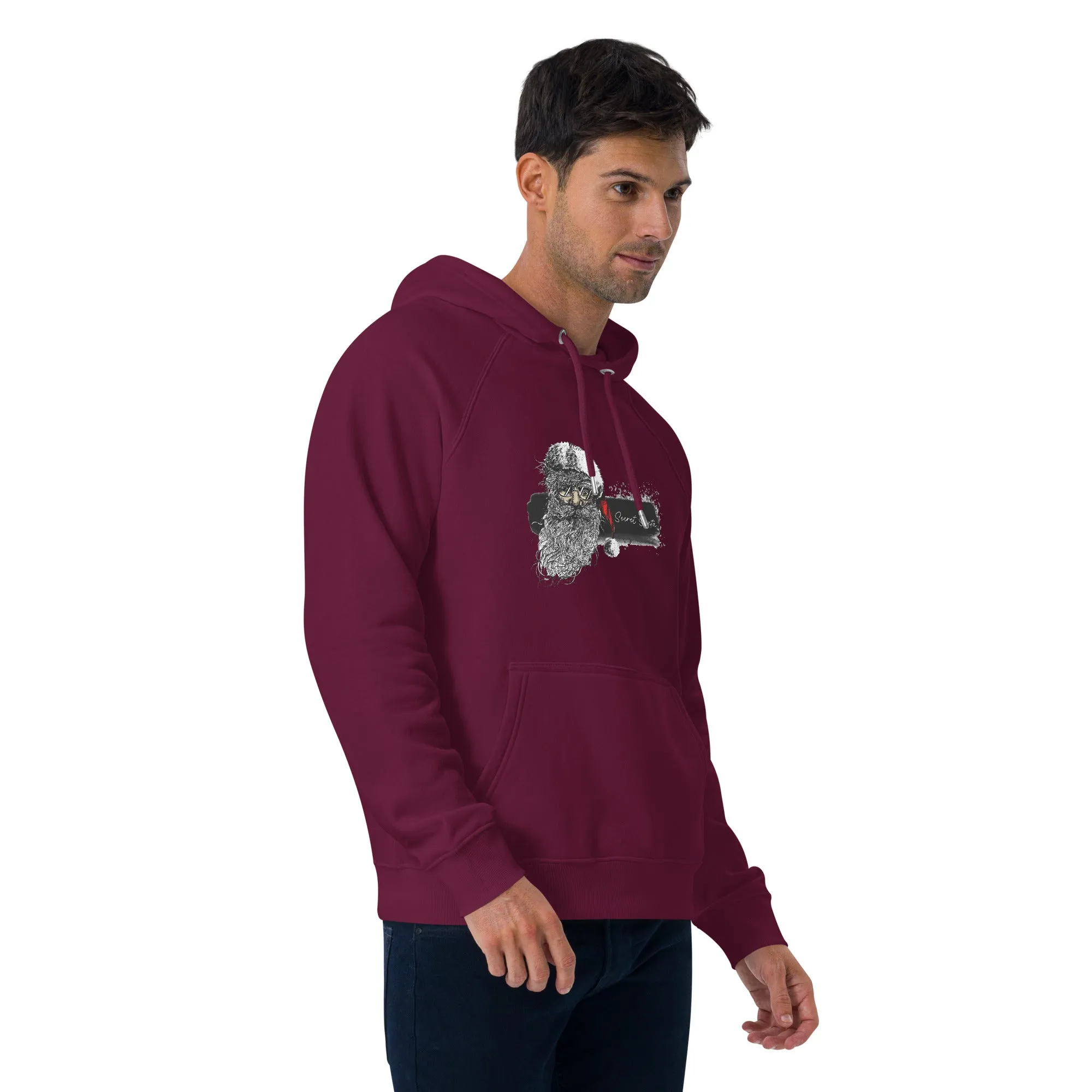 Secret Santa Graphics Men Eco Raglan Hoodie