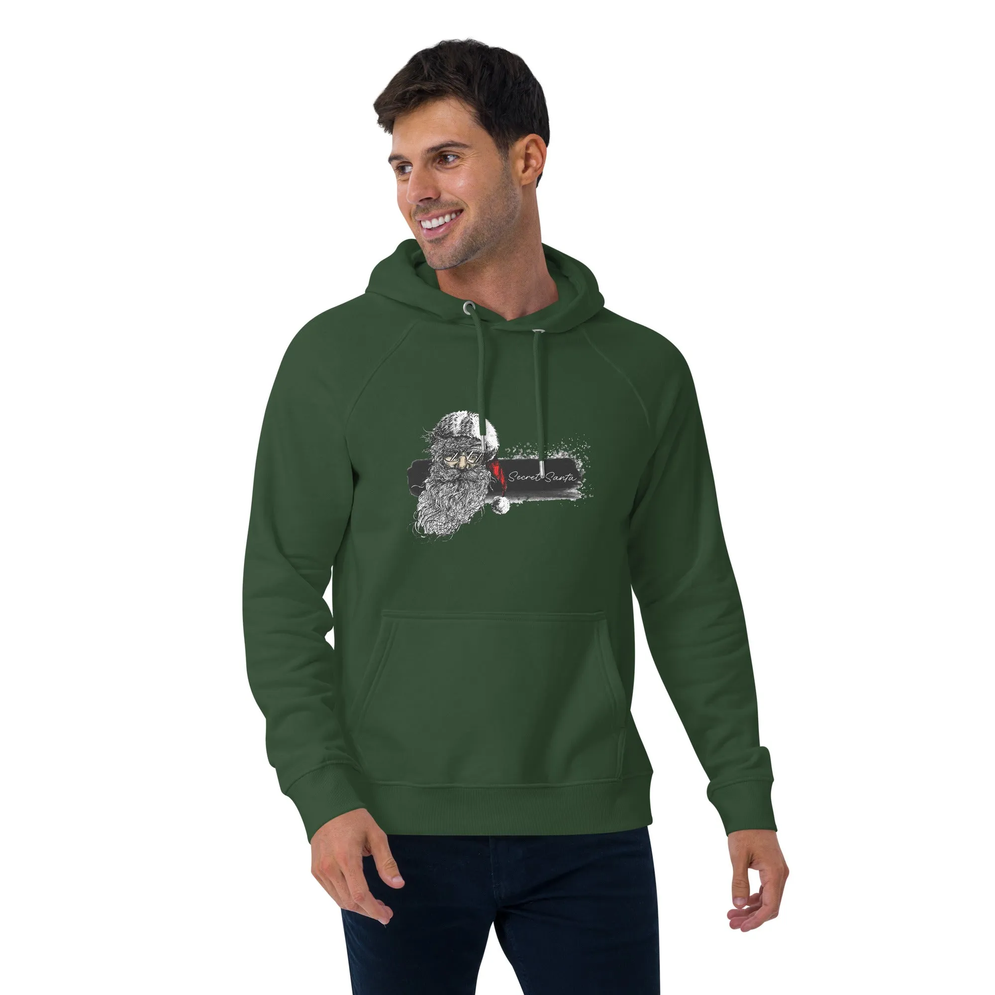 Secret Santa Graphics Men Eco Raglan Hoodie