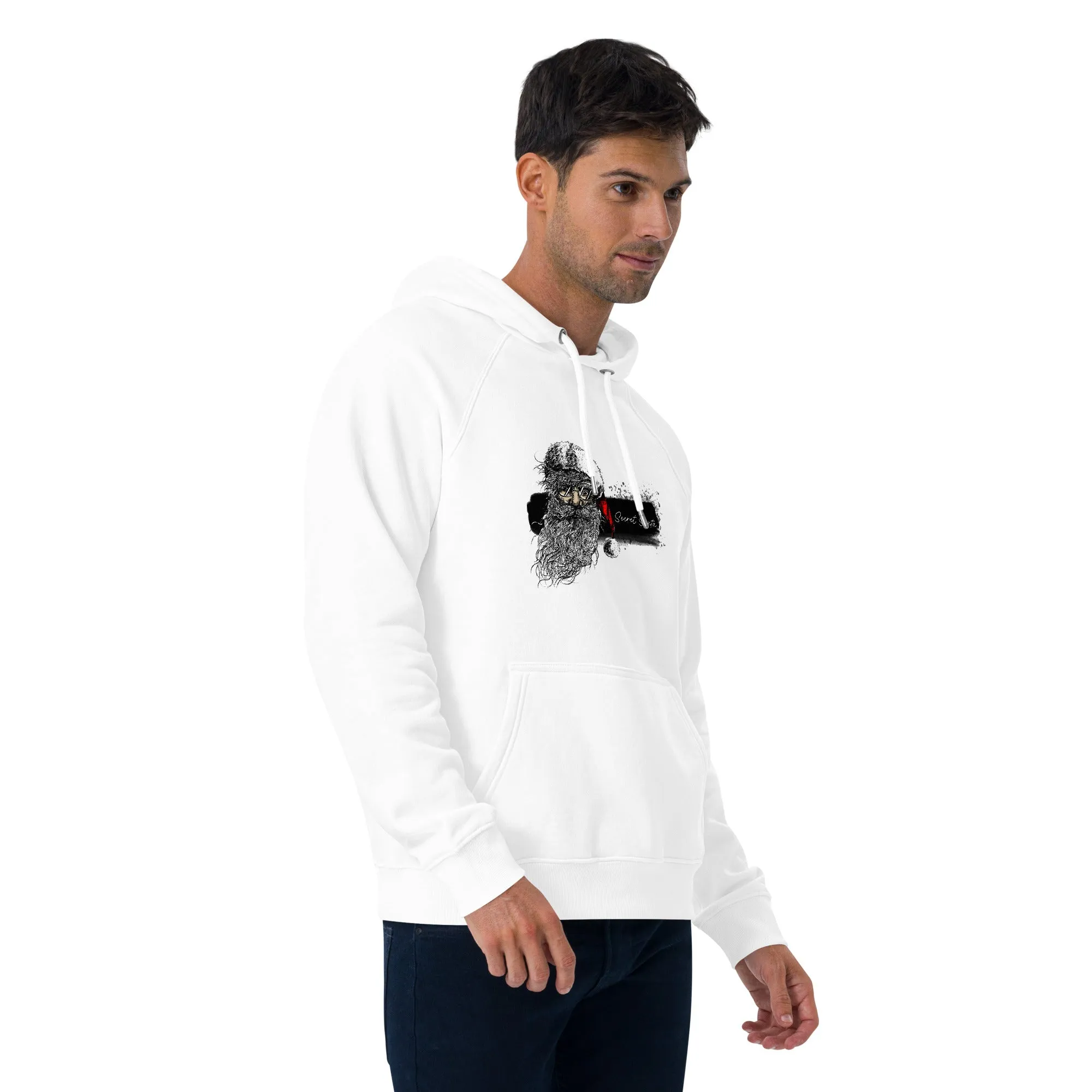 Secret Santa Graphics Men Eco Raglan Hoodie