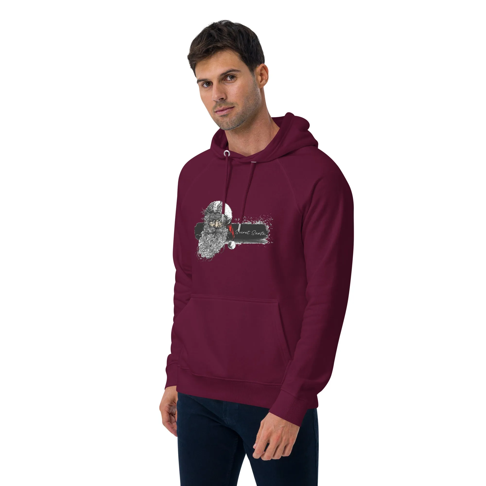 Secret Santa Graphics Men Eco Raglan Hoodie