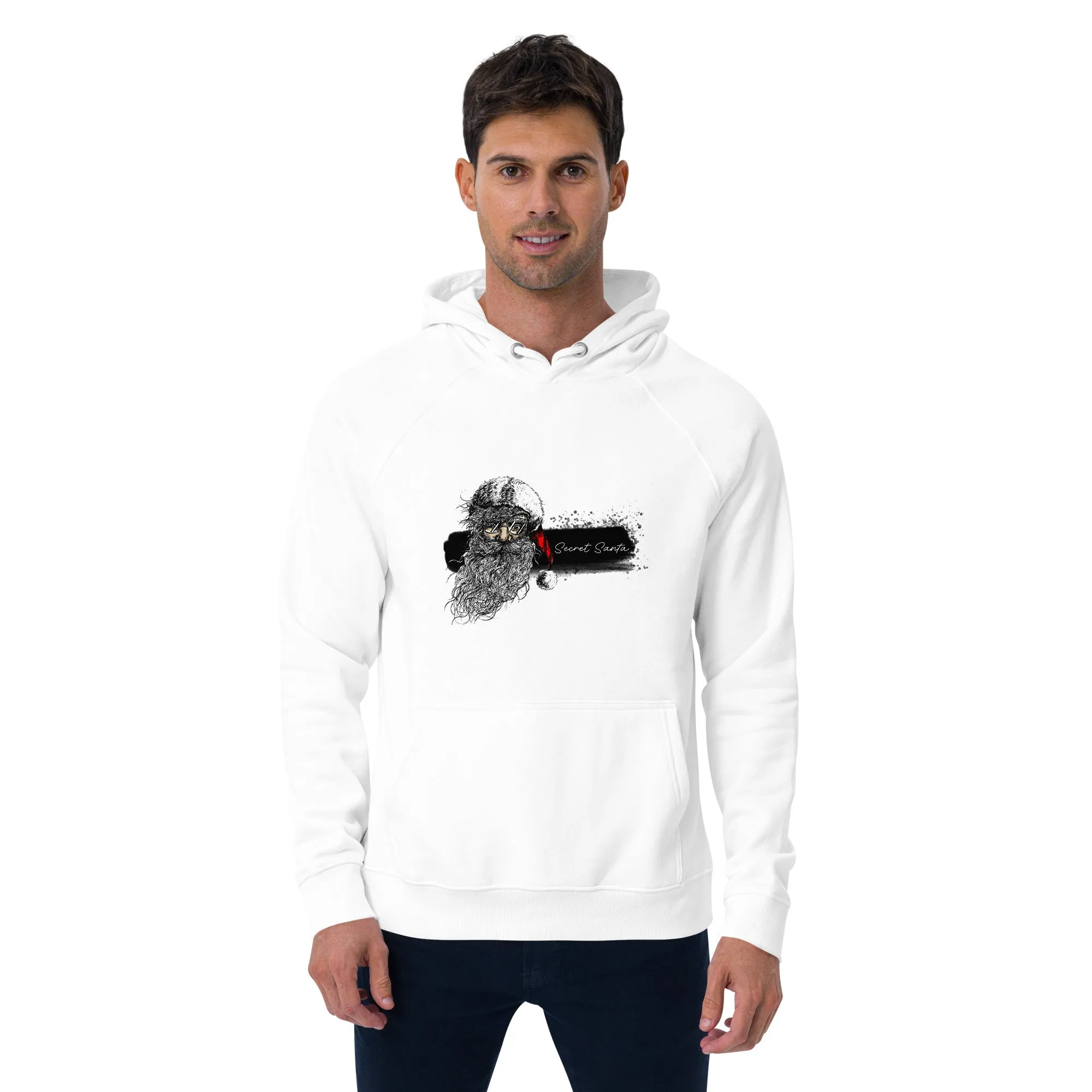 Secret Santa Graphics Men Eco Raglan Hoodie