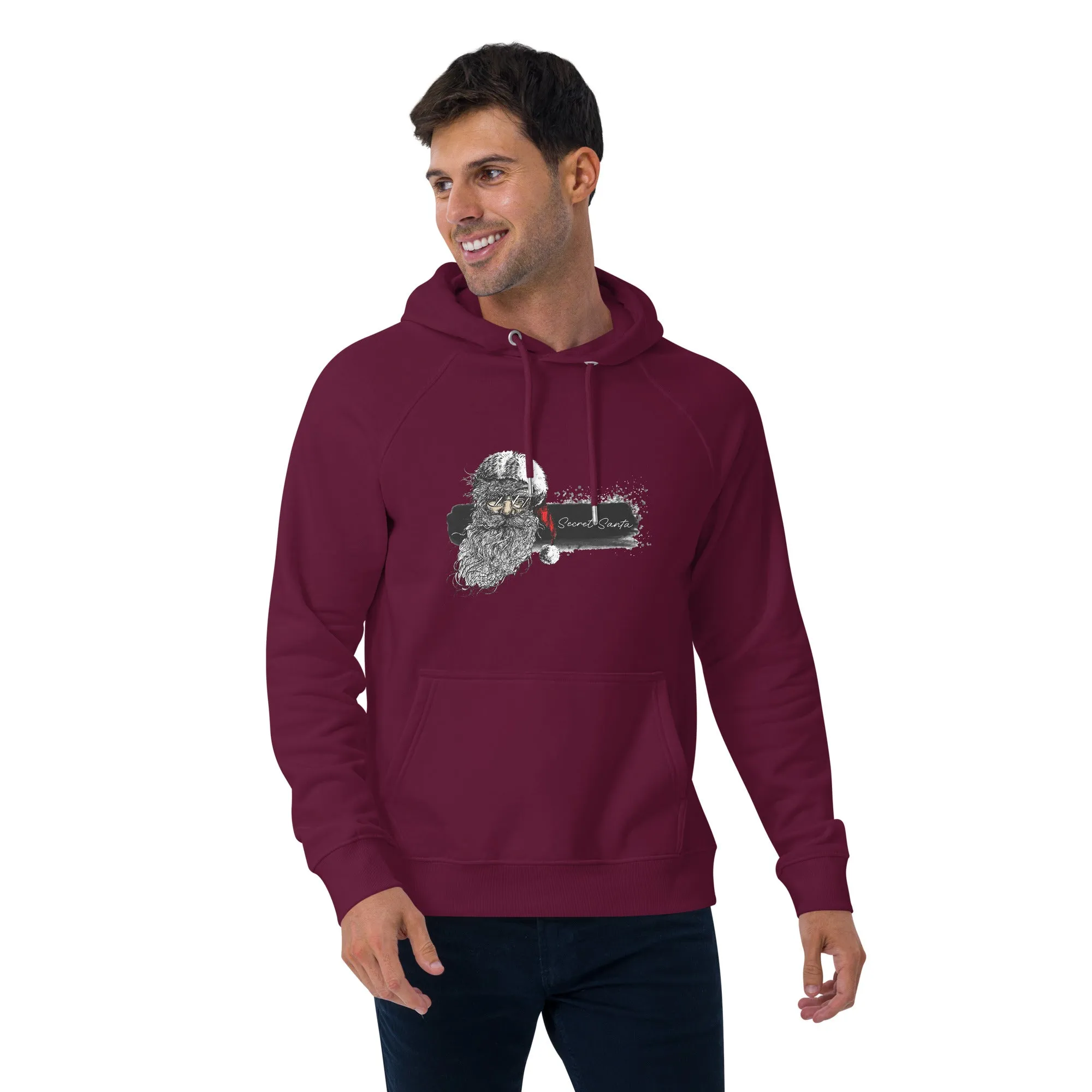 Secret Santa Graphics Men Eco Raglan Hoodie