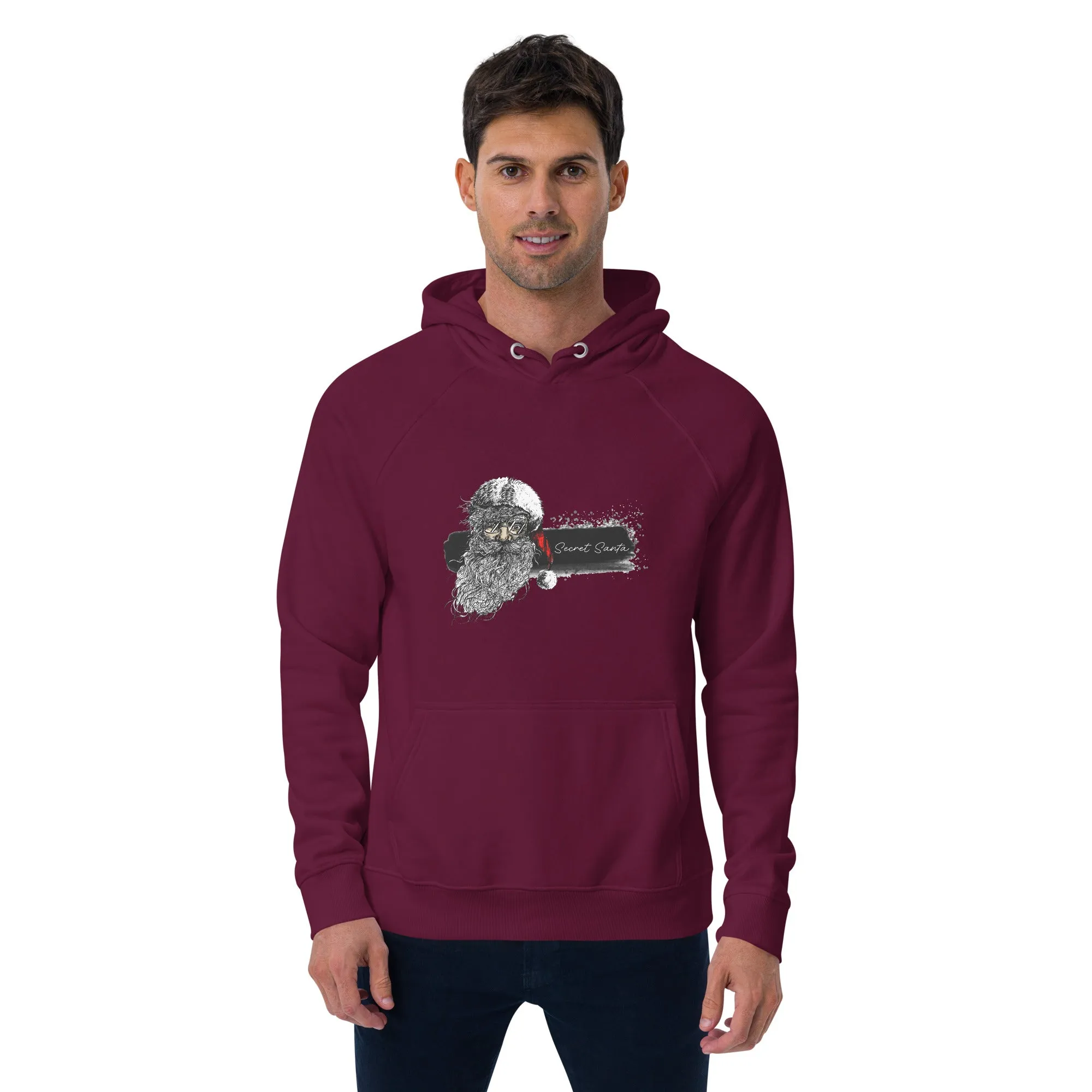 Secret Santa Graphics Men Eco Raglan Hoodie