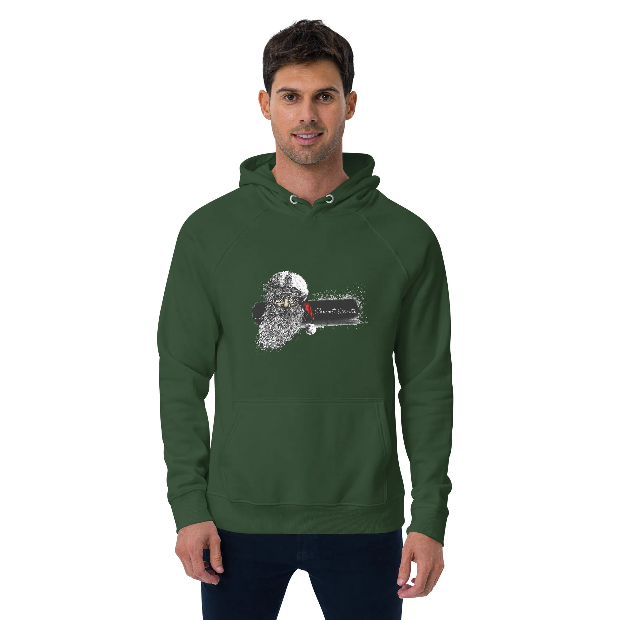 Secret Santa Graphics Men Eco Raglan Hoodie