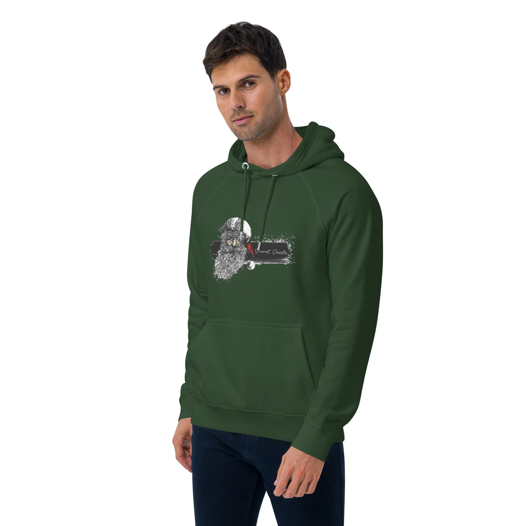 Secret Santa Graphics Men Eco Raglan Hoodie