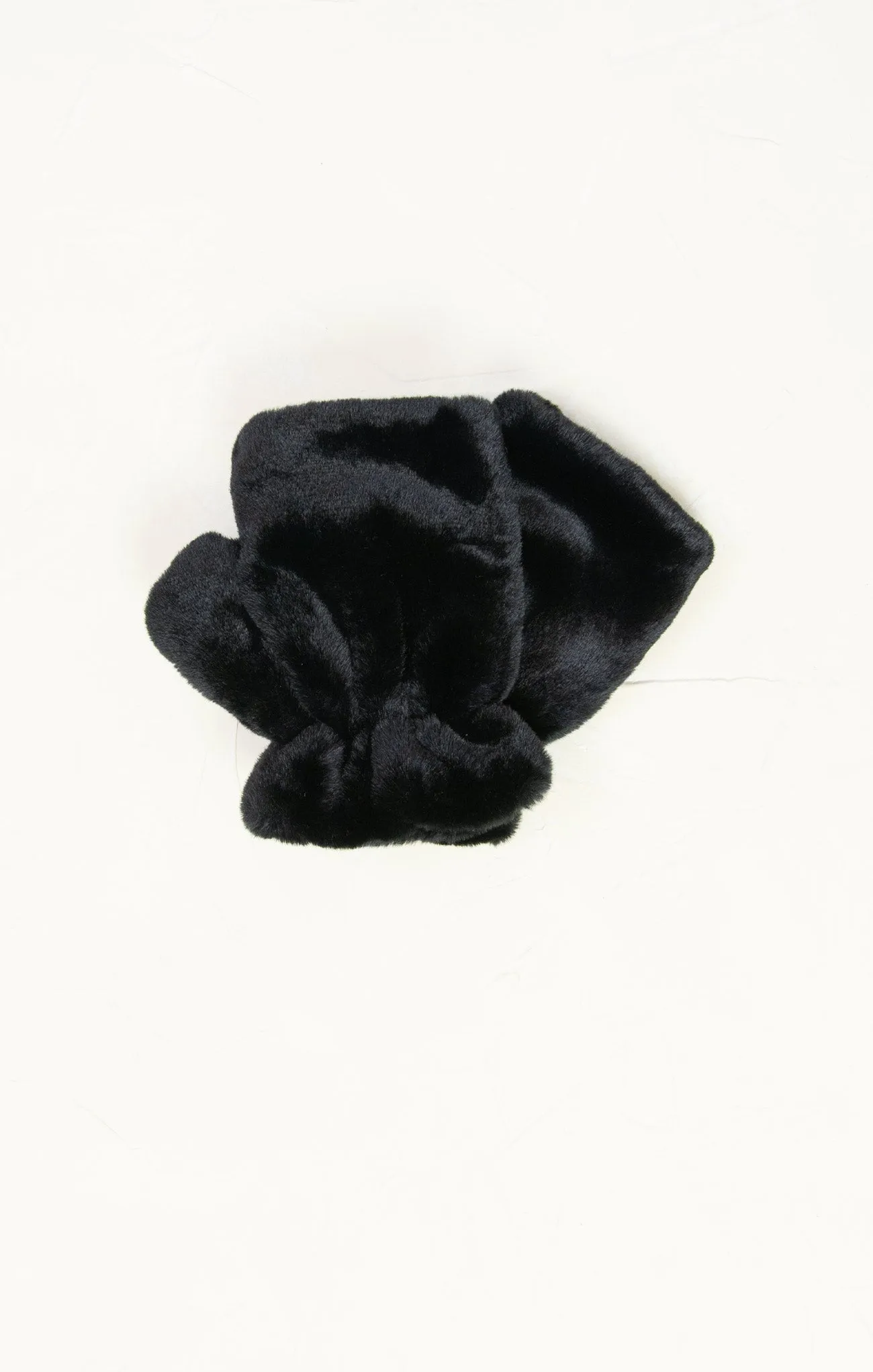 Shearling Fingerless Color Mittens