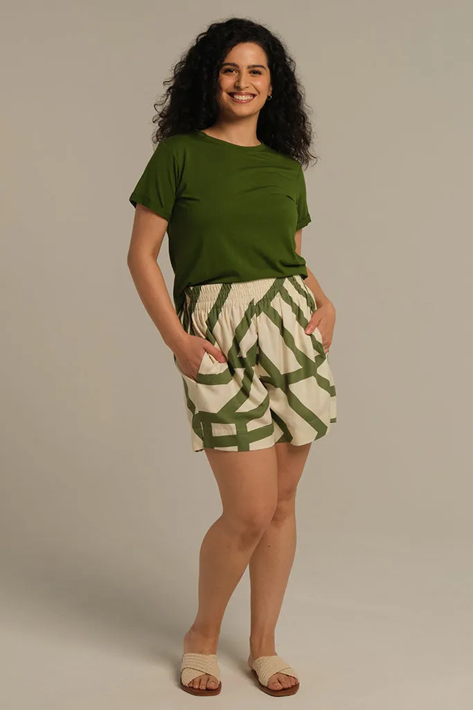 Shorter Bamboo Tee - Garden