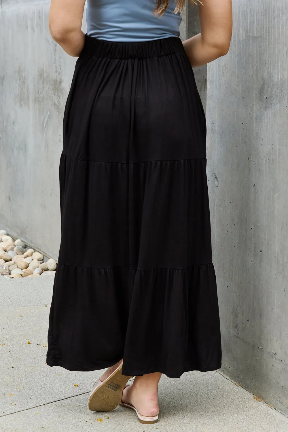 So Easy Full Size Solid Maxi Skirt