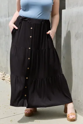 So Easy Full Size Solid Maxi Skirt