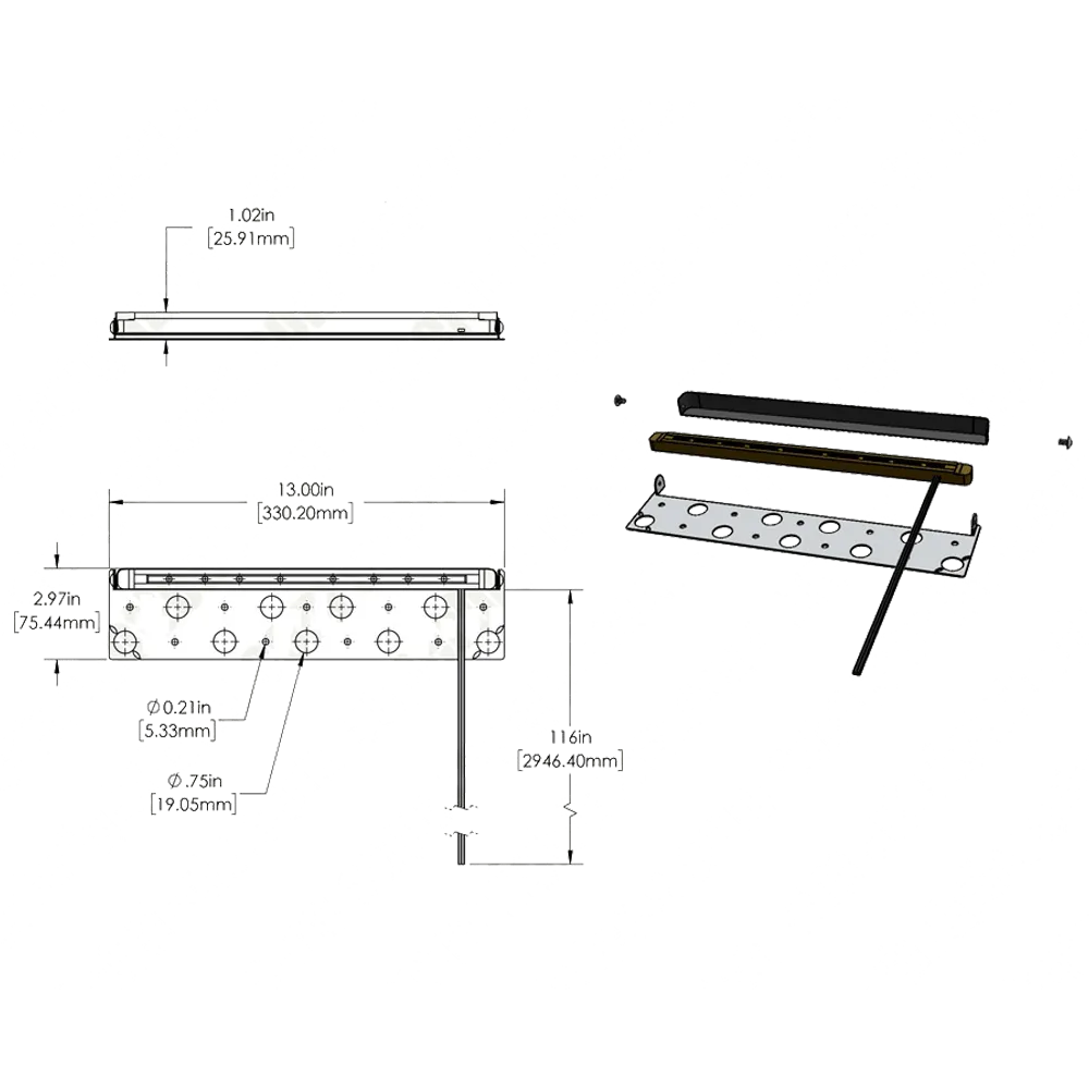 STB06 3W Low Voltage Retaining Wall Step Lights LED Hardscape Paver Lighting