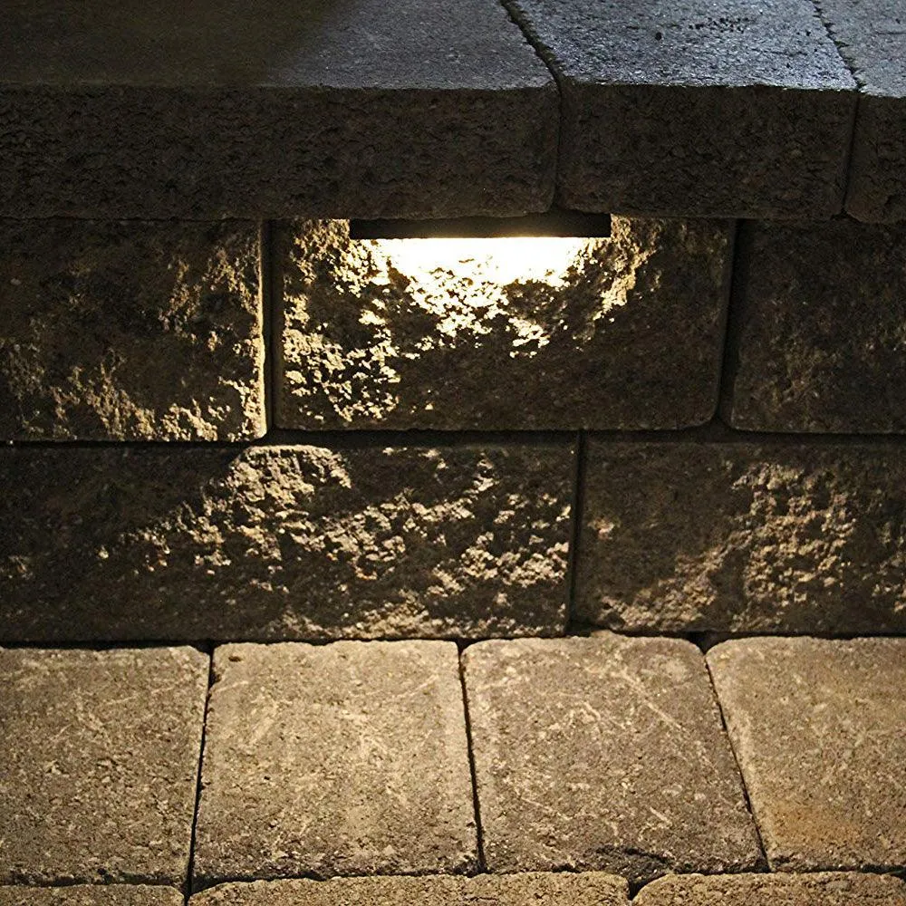 STB12 Brass LED Retaining Wall Light Low Voltage Hardscape Paver Lighting