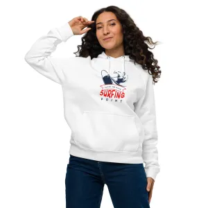 Surfing Point Vintage Graphic Women Eco Raglan Hoodie