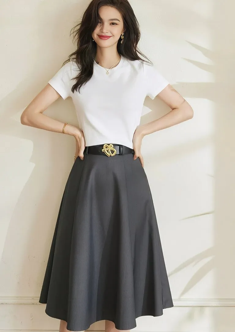 SWING MIDI SKIRT