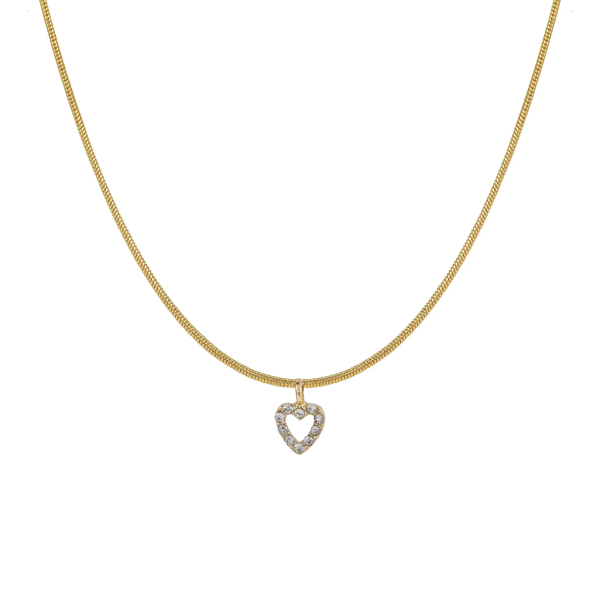 Temperamental All-match Sweater Chain Jewelry Zircon Peach Heart Pendant Necklace