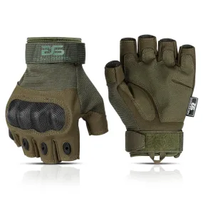 THE COMBAT FINGERLESS GLOVES - GREEN