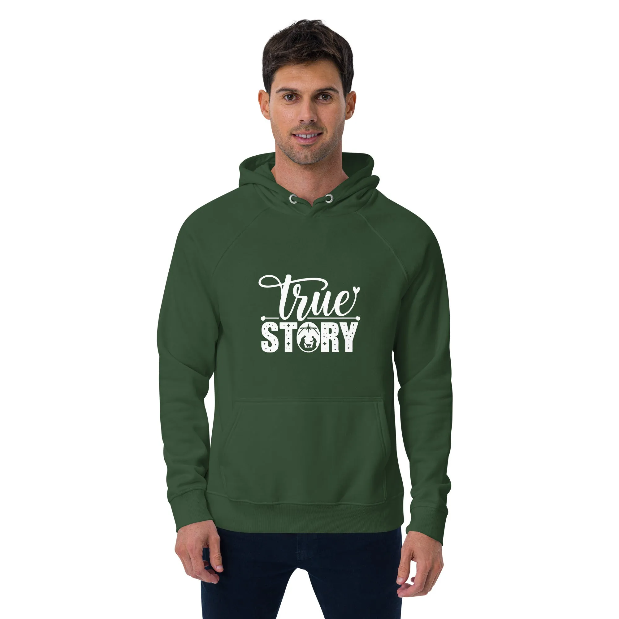 True Story White Christmas Graphics Men Eco Raglan Hoodie