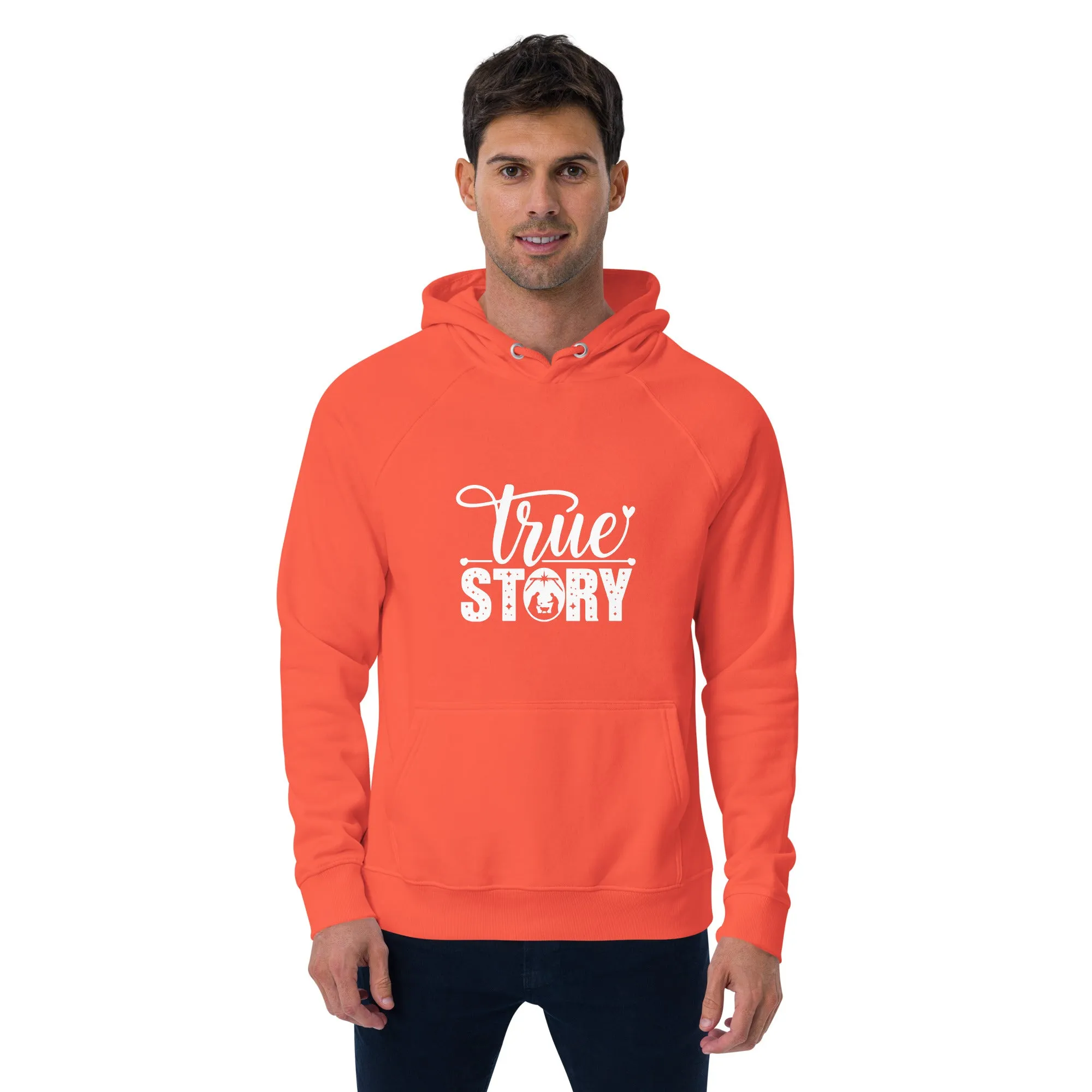 True Story White Christmas Graphics Men Eco Raglan Hoodie