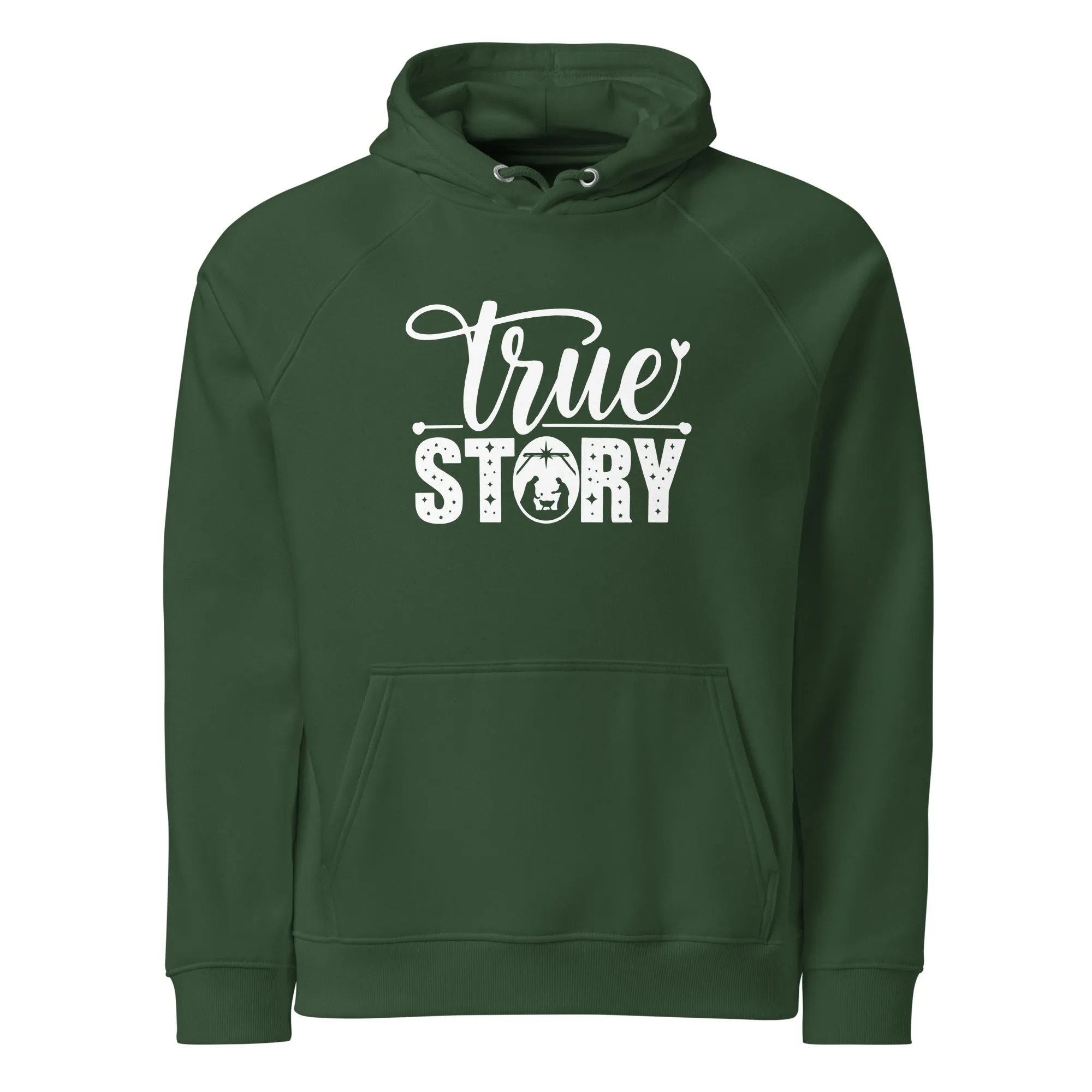 True Story White Christmas Graphics Men Eco Raglan Hoodie