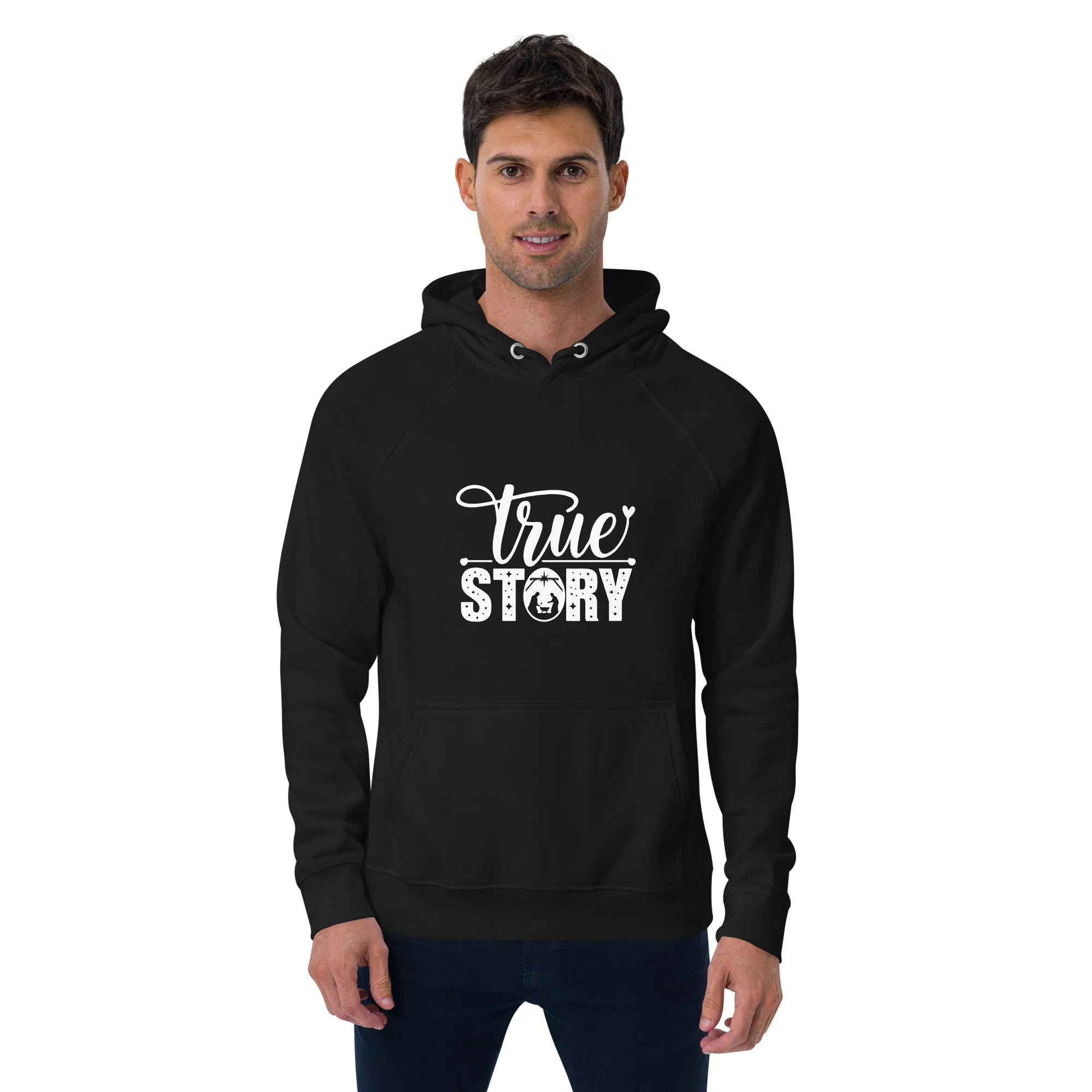 True Story White Christmas Graphics Men Eco Raglan Hoodie