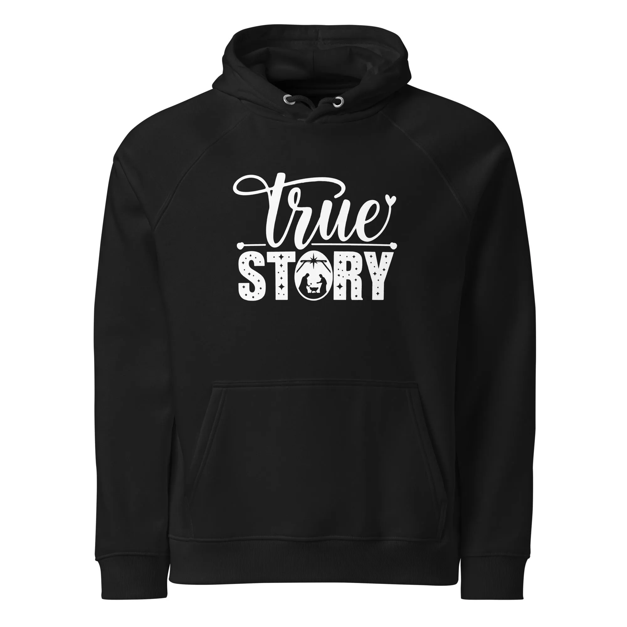 True Story White Christmas Graphics Men Eco Raglan Hoodie