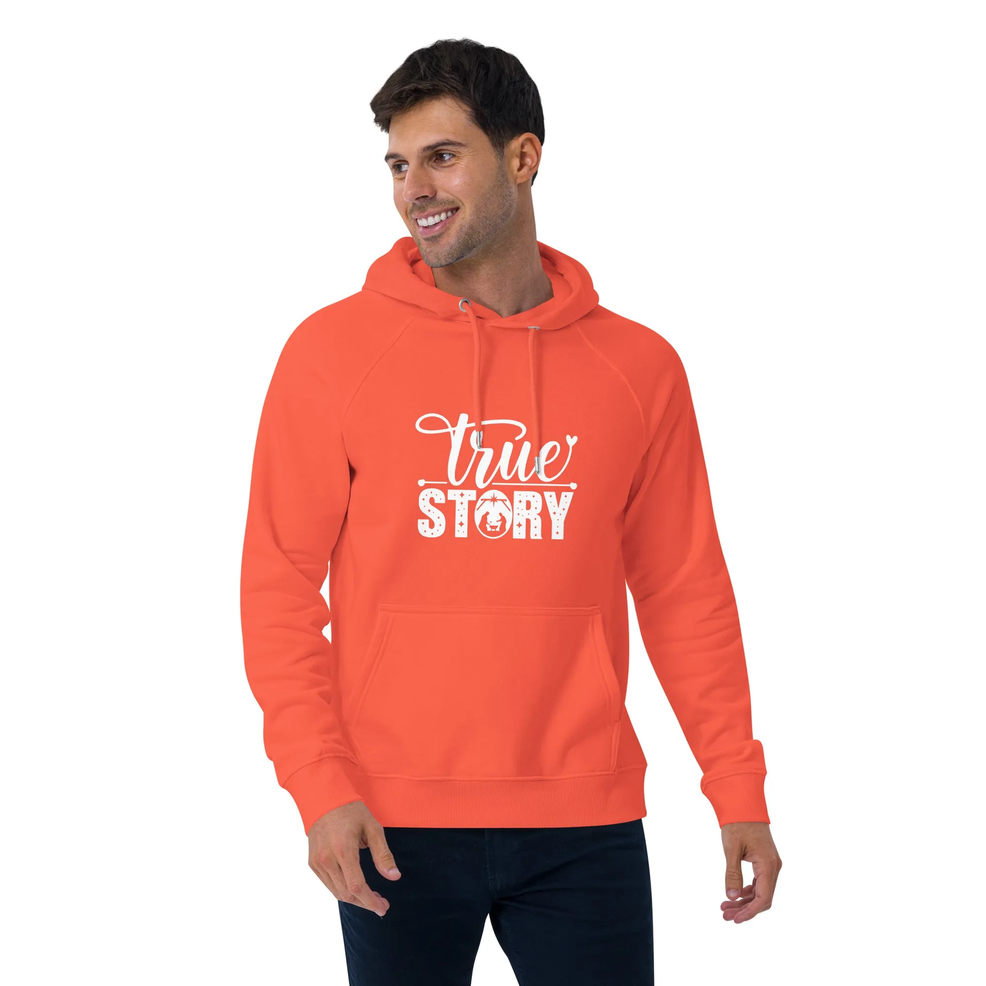 True Story White Christmas Graphics Men Eco Raglan Hoodie