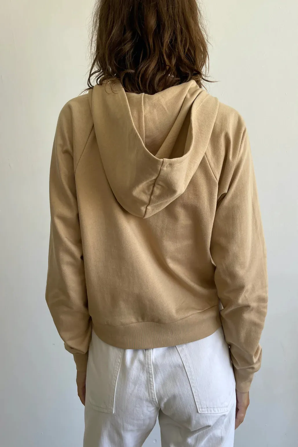 Two-Way Zip Hoodie, Sand