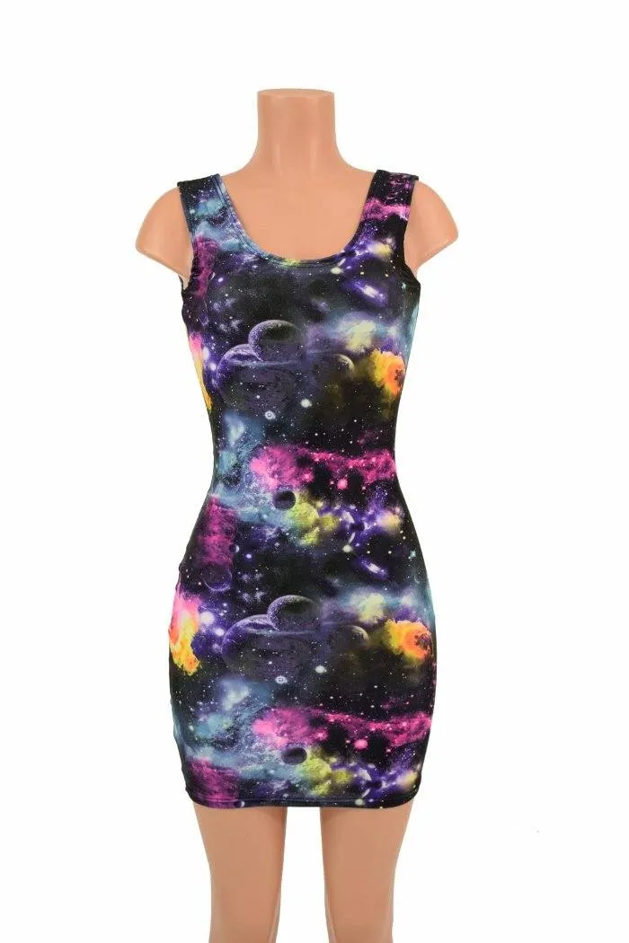 UV Glow Galaxy Tank Dress