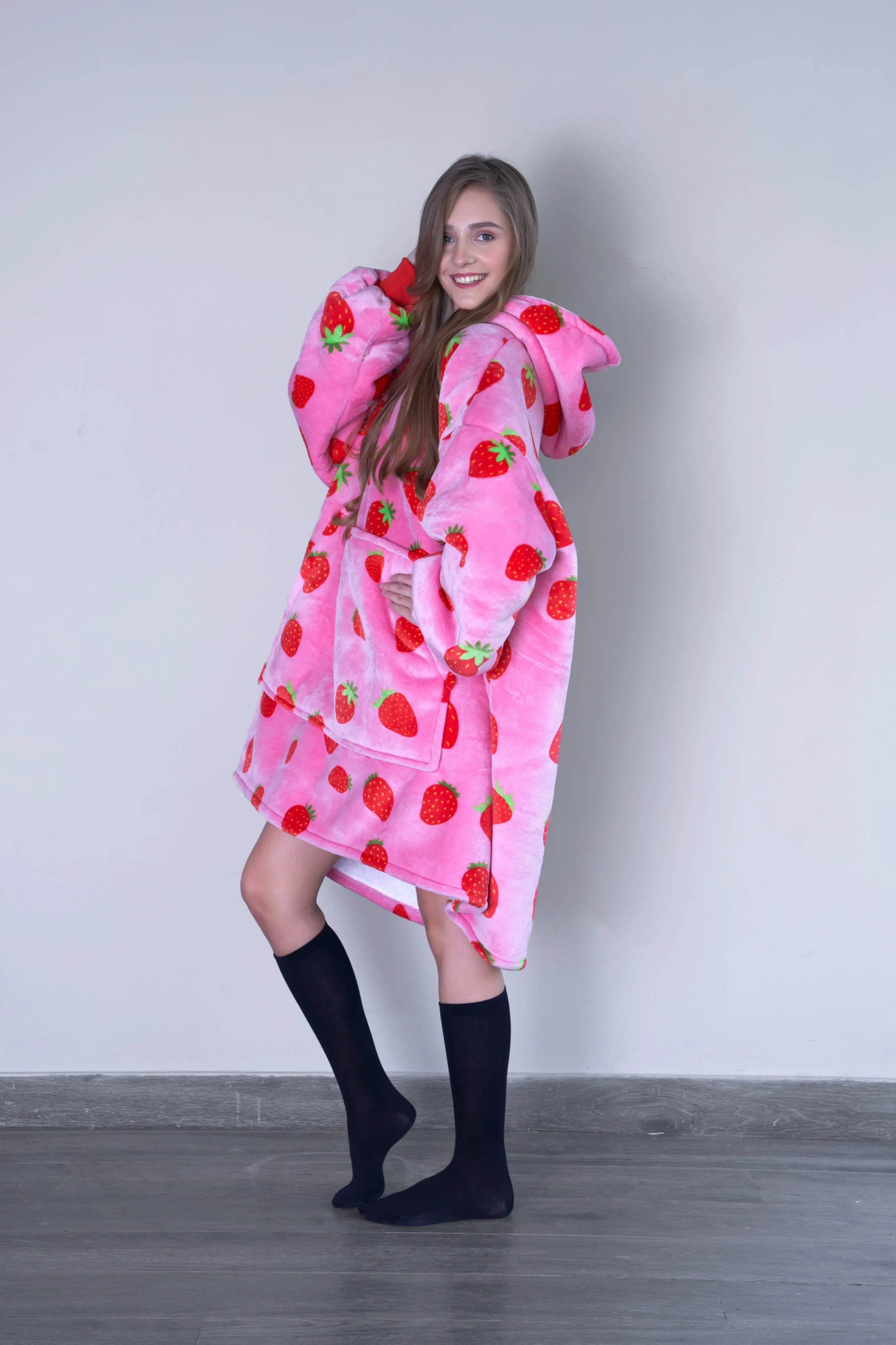 Very Strawberry - Hoodie Blanket - Sassy Series