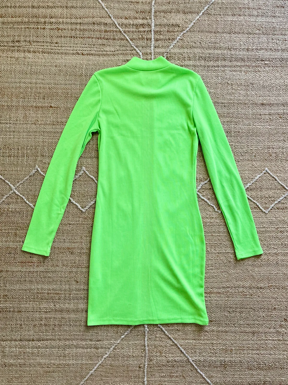 Vintage Neon Green Mini Dress