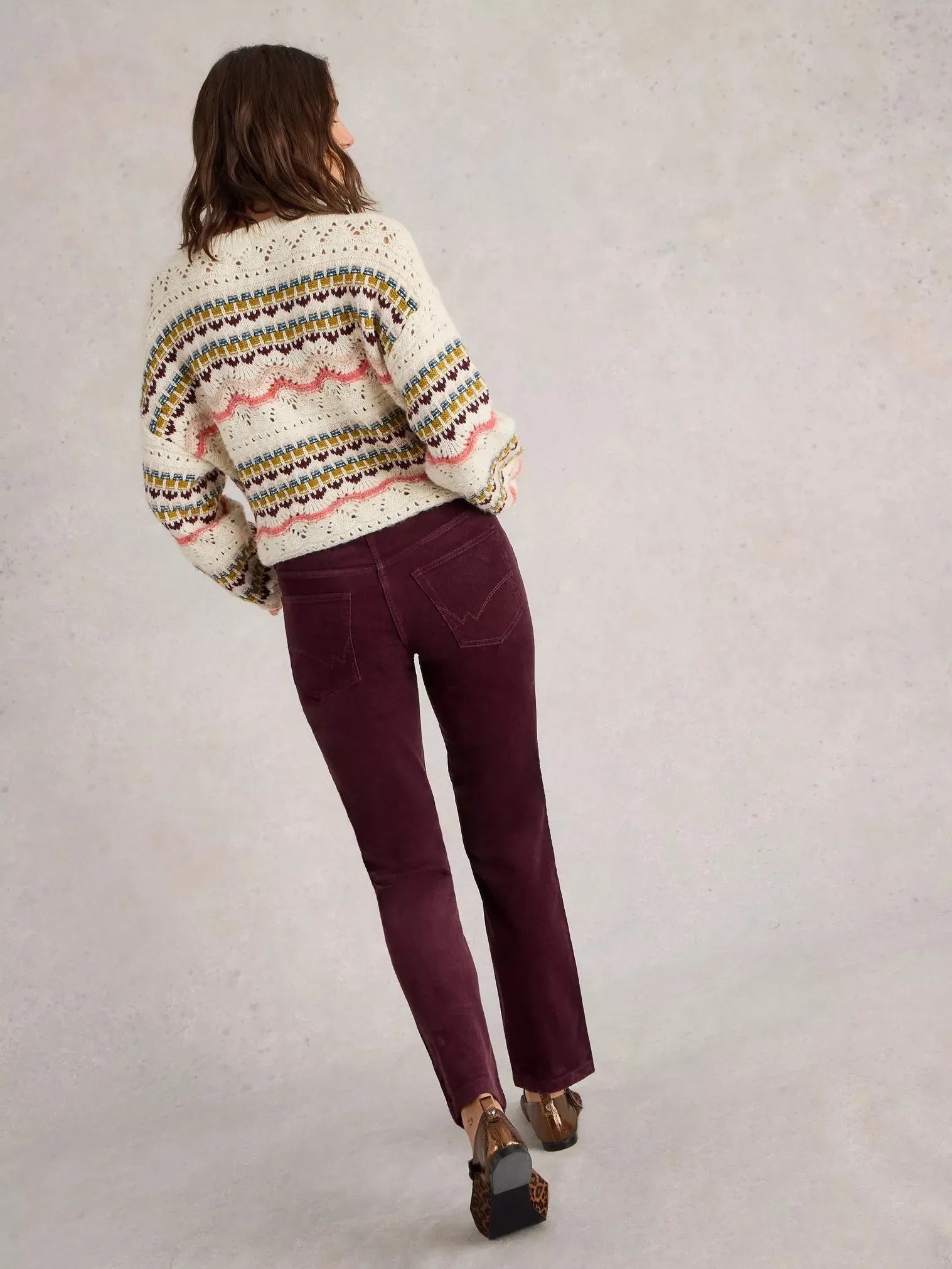 White Stuff Brooke Straight Trouser Mid Plum