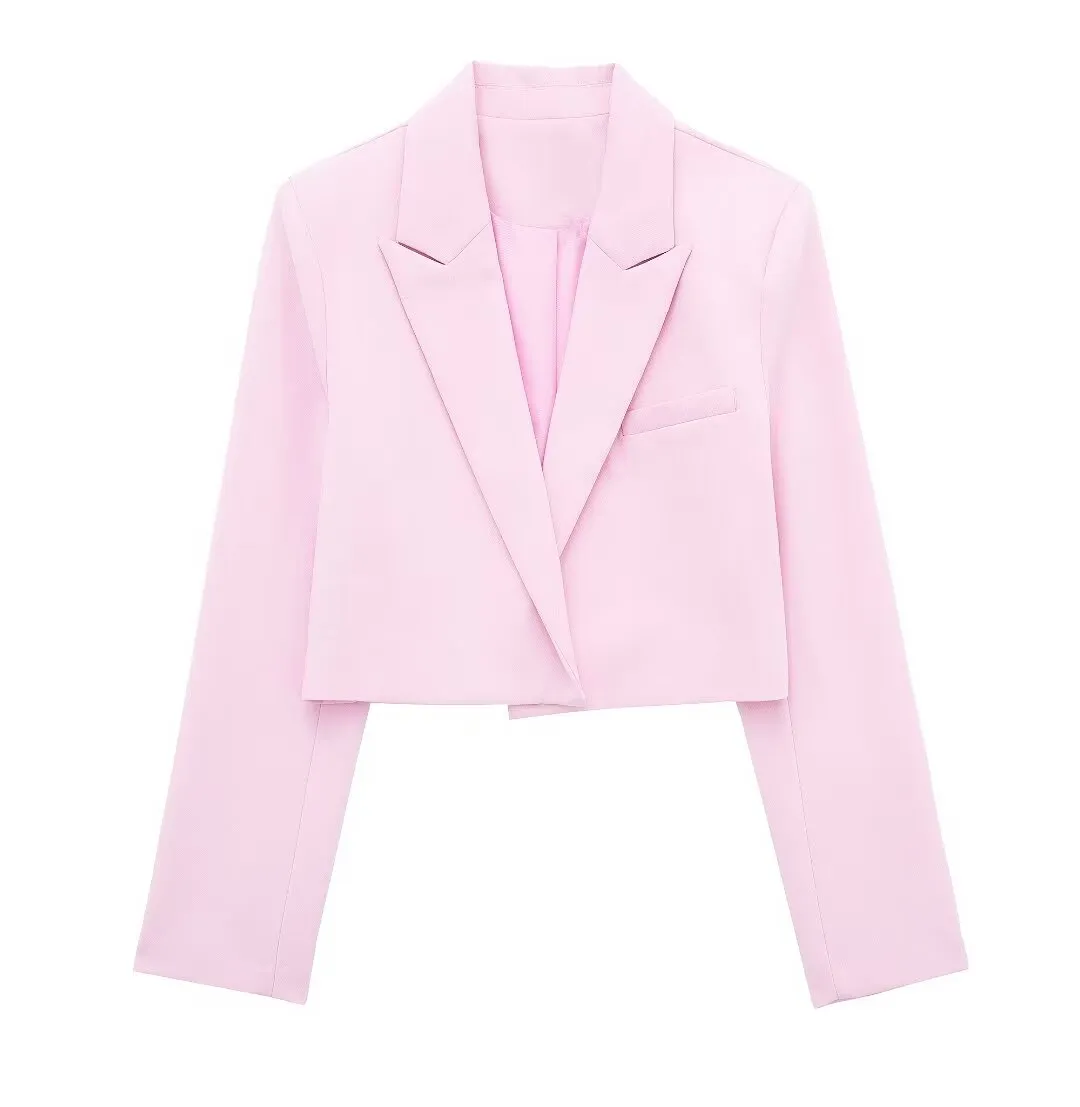 Women Clothing Summer Short Blazer With Belt Culottes Suit